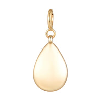 The Honesty Charm - solid 14k gold teardrop charm pendant mirror-polished by Larisa Beaumont
