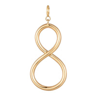 The Infinite Charm - solid 14k gold infinity charm pendant by Larisa Beaumont