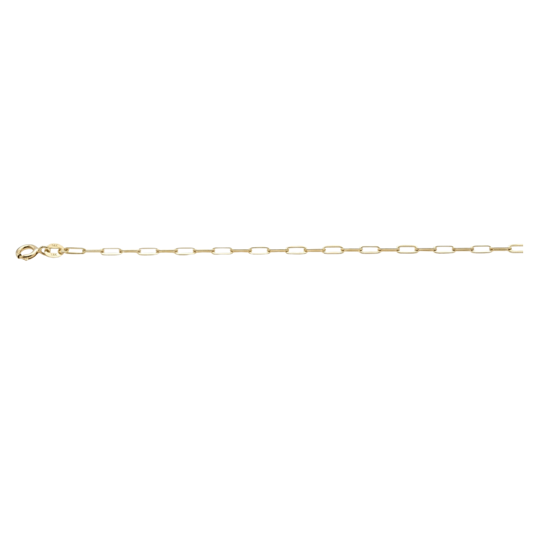 Paperclip Short Chain Necklace - solid 14k gold paperclip chain by Larisa Beaumont