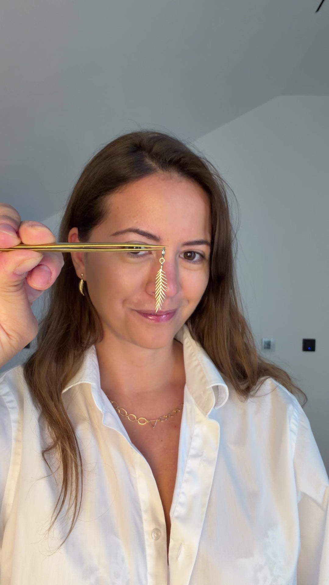 Resilience Earrings – 14k Gold Fern Leaf Drops